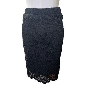 Blue Rain Francesca's Black Lace Pencil Skirt Goth Whimsycore Cocktail Party‎ M